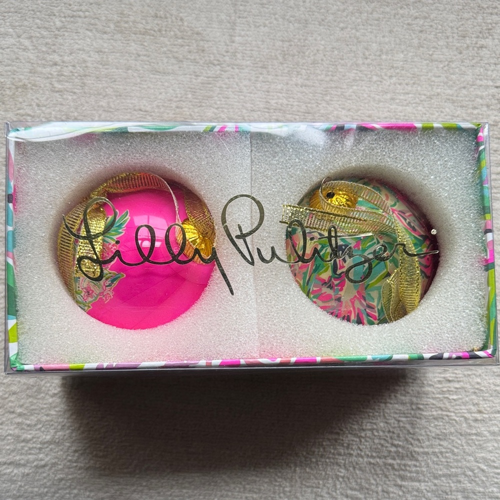 2021 Lilly Pulitzer Ornament Set of 2